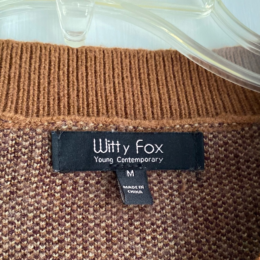 Witty Fox Plaid Button-Up Cardigan in Brown - Picture 3 of 6